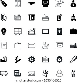 business vector icon set such as: future, electric, logistics, industrial, pen, message, food, sale, pass, cog, pc, promotion, plastic, fast, face, rich, analytics, walking, mechanics, defense, color