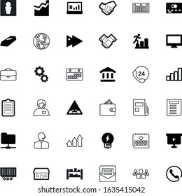 business vector icon set such as: mail, hours, february, newspaper, mechanics, dial, big, warehouse, saving, cute, rising, rack, drawbridge, 24h, motion, route, lock, cogwheel, ftp, presentation