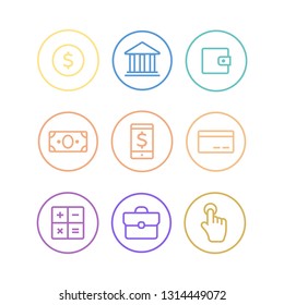 Business vector icons. Finance and analytics, startup and creative idea vector icons