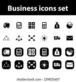 Business vector icons set