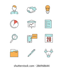 Business vector icons set