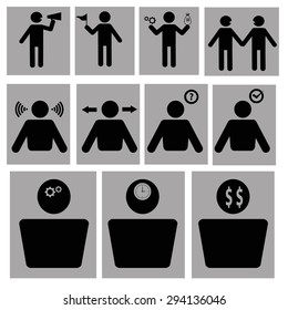 Business vector icons set