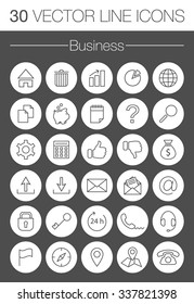 business vector icons set