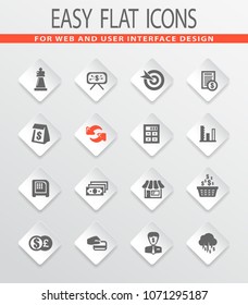 Business vector icons for user interface design