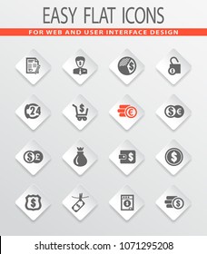 Business vector icons for user interface design