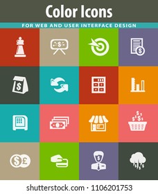 Business vector icons for user interface design