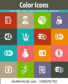 Business vector icons for user interface design