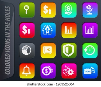 Business vector icons for user interface design