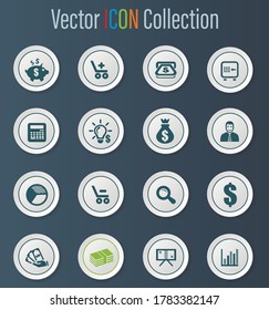 Business vector icons for user interface design