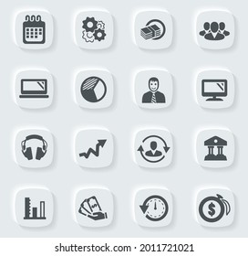 Business vector icons for user interface design