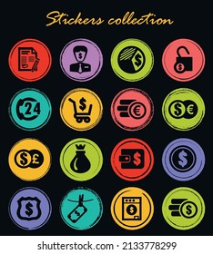 Business vector icons for user interface design