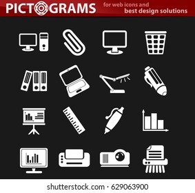 business vector icons for user interface design