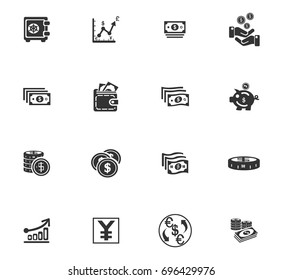 Business vector icons for user interface design