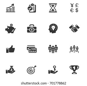 Business vector icons for user interface design