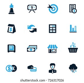 Business vector icons for user interface design