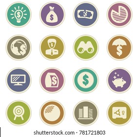 Business vector icons for user interface design