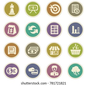 Business vector icons for user interface design