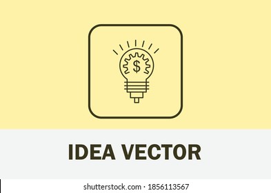 Business vector of idea icon. Isolated on light background. For designer.