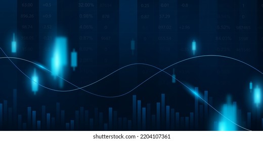 business vector illustration design Stock market charts or Forex trading charts for business and finance ideas.