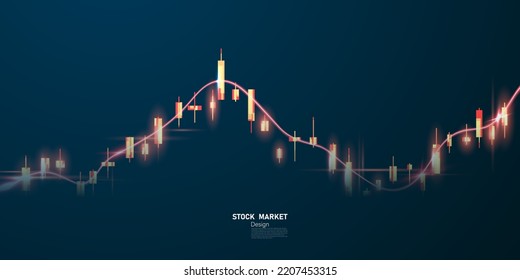 business vector illustration design Stock market charts or Forex trading charts for business and finance ideas.