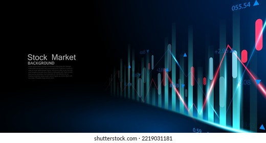 business vector illustration design Stock market charts or Forex trading charts for business and finance ideas.