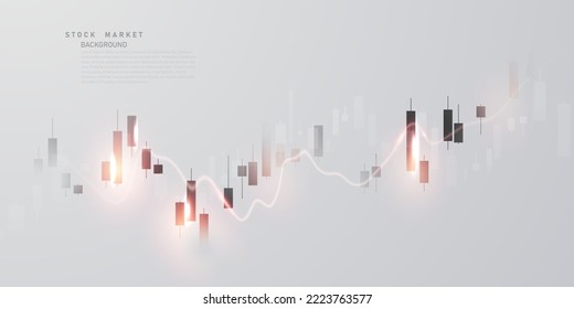 business vector illustration design Stock market charts or Forex trading charts for business and finance ideas.