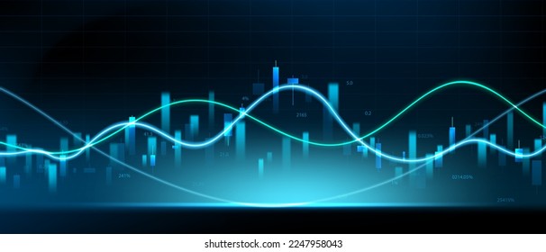 business vector illustration design Stock market charts or Forex trading charts for business and finance ideas.