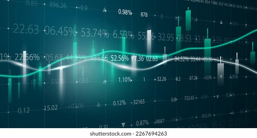 business vector illustration design Stock market charts or Forex trading charts for business and finance ideas.