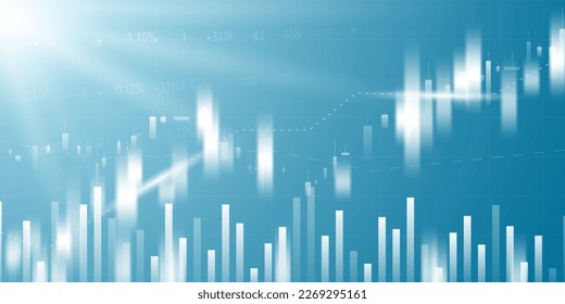 diseño de ilustraciones de vectores de negocio Gráficos de mercado de valores o gráficos de operaciones de Forex para ideas empresariales y financieras.