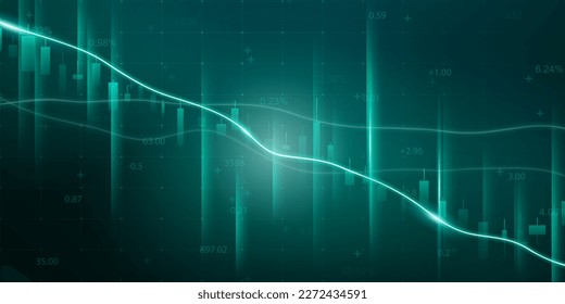 business vector illustration design Stock market charts or Forex trading charts for business and finance ideas.