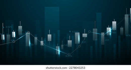 business vector illustration design Stock market charts or Forex trading charts for business and finance ideas.