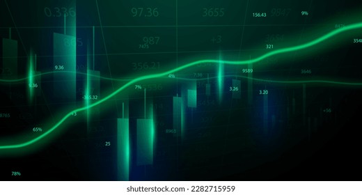 business vector illustration design Stock market charts or Forex trading charts for business and finance ideas.