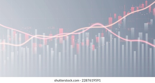 business vector illustration design Stock market charts or Forex trading charts for business and finance ideas.