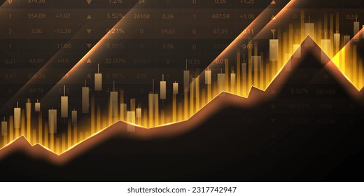 business vector illustration design Stock market charts or Forex trading charts for business and finance ideas.