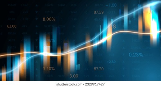 business vector illustration design Stock market charts or Forex trading charts for business and finance ideas.