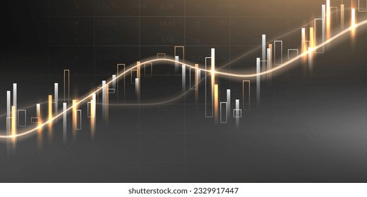 business vector illustration design Stock market charts or Forex trading charts for business and finance ideas.