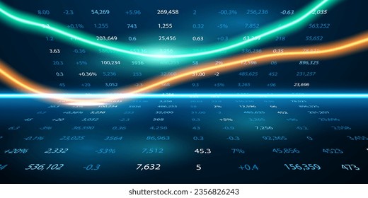 business vector illustration design Stock market charts or Forex trading charts for business and finance ideas.