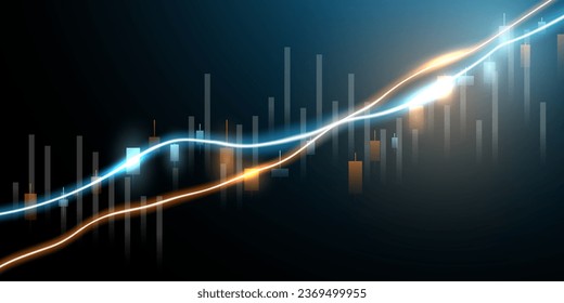 business vector illustration design Stock market charts or Forex trading charts for business and finance ideas.