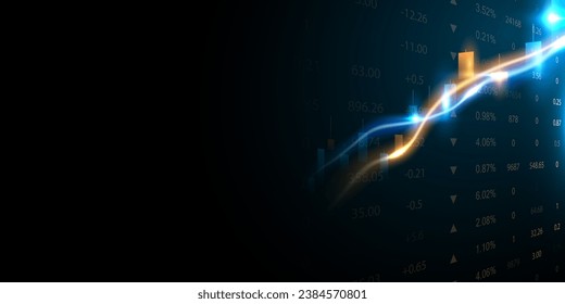 business vector illustration design Stock market charts or Forex trading charts for business and finance ideas.