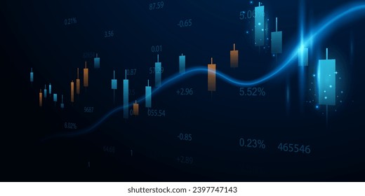 business vector illustration design Stock market charts or Forex trading charts for business and finance ideas.