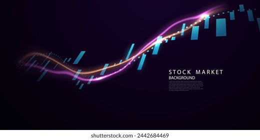 business vector illustration design Stock market charts or Forex trading charts for business and finance ideas.