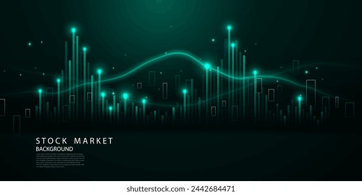 business vector illustration design Stock market charts or Forex trading charts for business and finance ideas.