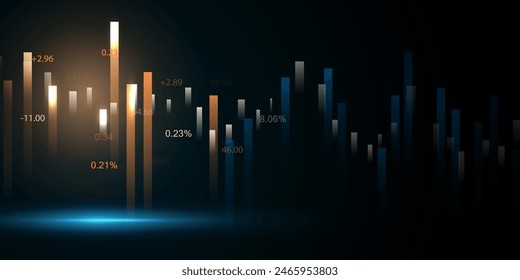 business vector illustration design Stock market charts or Forex trading charts for business and finance ideas.