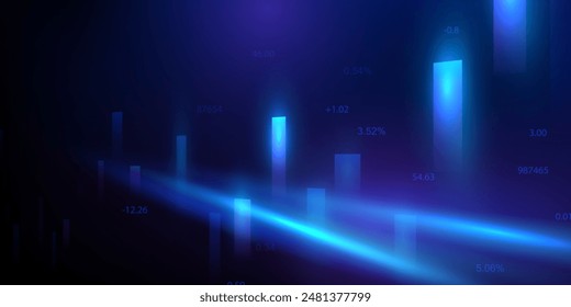 business vector illustration design Stock market charts or Forex trading charts for business and finance ideas.