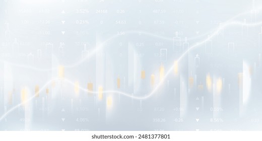 business vector illustration design Stock market charts or Forex trading charts for business and finance ideas.