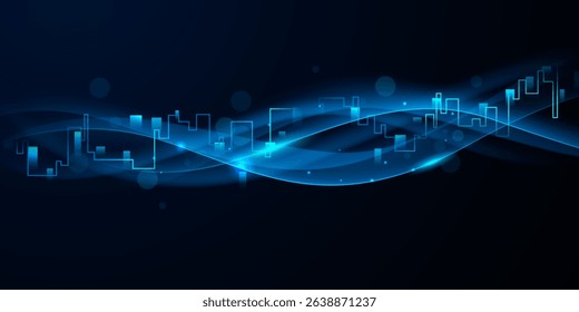 business vector illustration design Stock market charts or Forex trading charts for business and finance ideas.