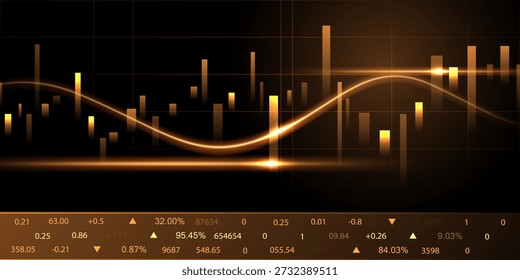 business vector illustration design Stock market charts or Forex trading charts for business and finance ideas.