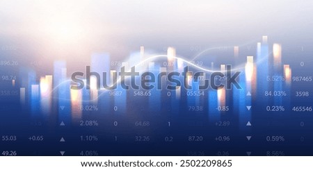 business vector illustration design Stock market charts or Forex trading charts for business and finance ideas.