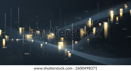business vector illustration design Stock market charts or Forex trading charts for business and finance ideas.