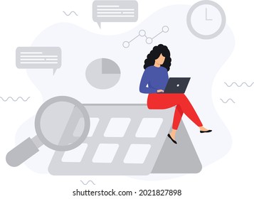 business Vector illustration on a transparent background. Premium quality symbols. Vector Line Flat color  icon for concept and graphic design.